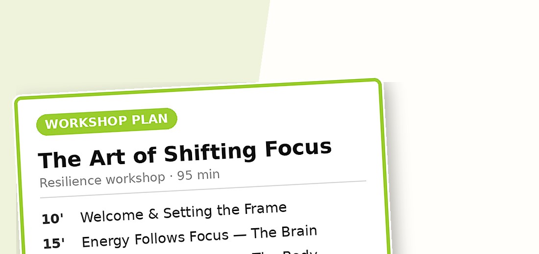 Workshop Playbook — the finished plan